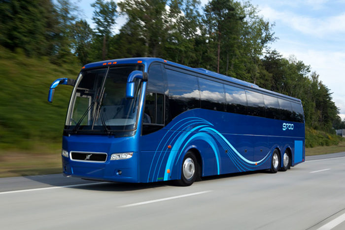 اتوبوس ولوو B9 آبی رنگ