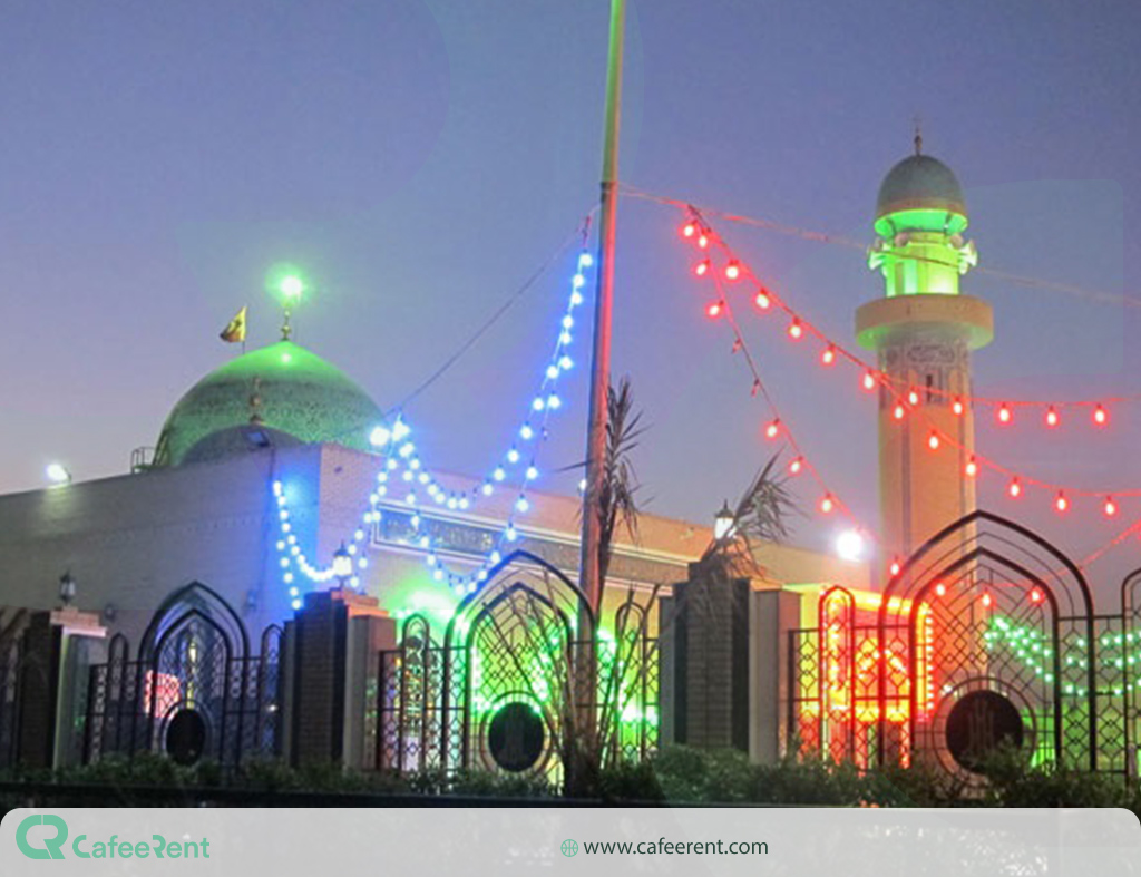 نمای مسجد حنانه در شب